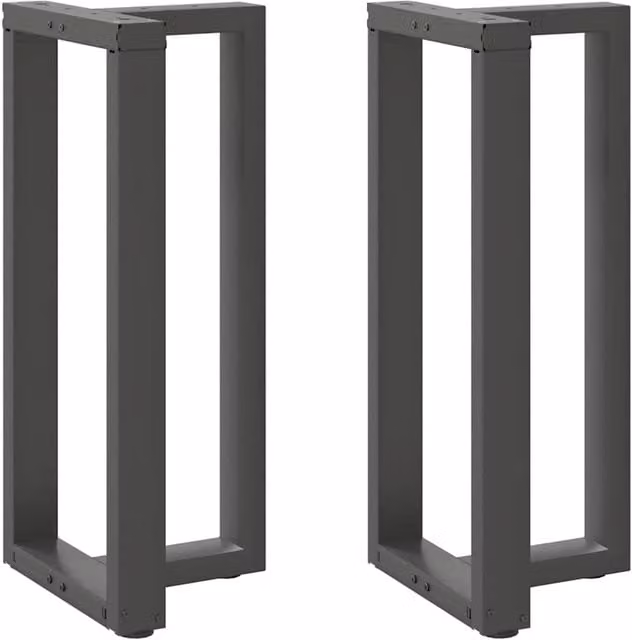 Berkfield T-Shaped Bar Table Legs, 2 Piece Steel Set in Anthracite Black, W/D/H: 50 x 35 x 90-91 cm – 1
