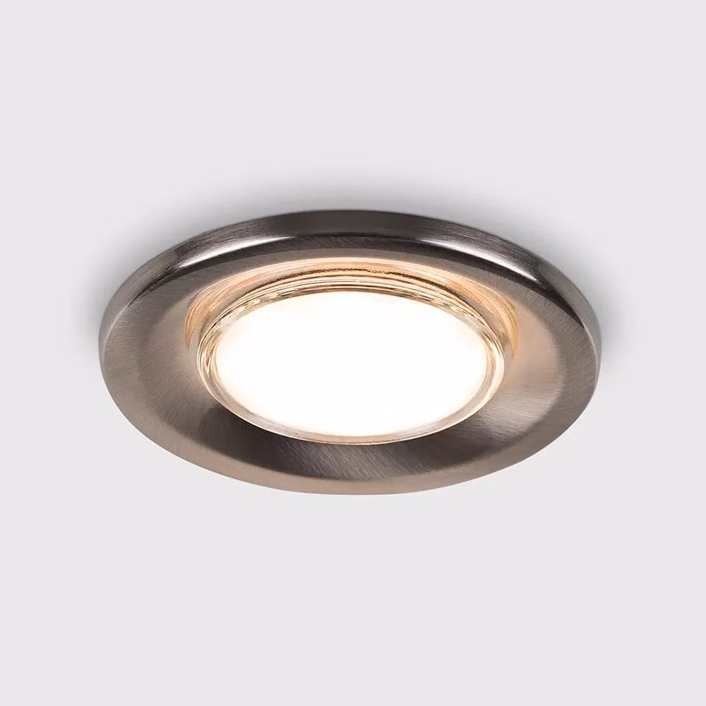 ValueLights 6 Pack Modern LED Fire Rated Downlight Ceiling Light Fittings in Silver with Warm White Bulbs – 2