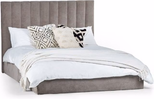 Julian Bowen Eloise Upholstered Bed in a Box, Grey, W: 90 cm, D: 200 cm