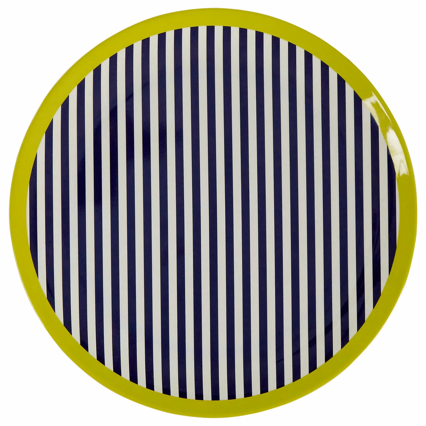 Orsina Striped Melamine Side Plate in Blue, White and Green – 1