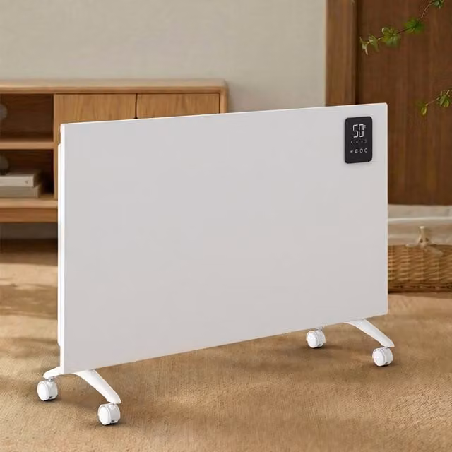 Livingandhome 1500W Freestanding Convector Heater with Remote Control, Frost Protection and Overheat Protection, White, Height: 76.5 cm