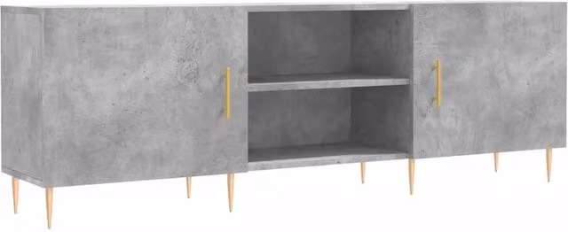 Berkfield Home Modern TV Cabinet in Concrete Grey, W/D/H: 150 x 30 x 50 cm – 1