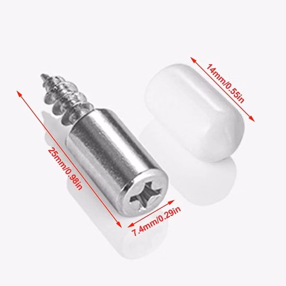 FLAVORA 50-Piece Silver Steel Self-Tapping Cabinet and Laminate Support Screws – 2