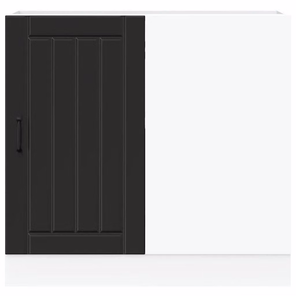 Berkfield Home Lucca Matt Black Freestanding MDF Kitchen Sink Base Cabinet – 2