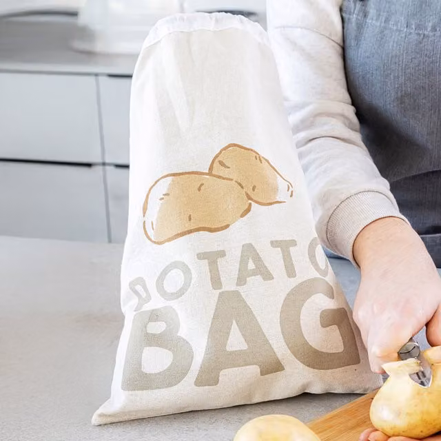KitchenCraft Stay Fresh Potato Bag in White