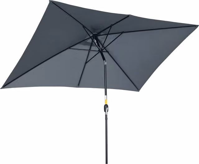 Outsunny Cantilever Patio Parasol in Dark Grey, 3 x 2 m