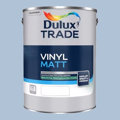 Dulux Trade Vinyl Matt Dispersion Paint in Bright Skies Blue, 5l