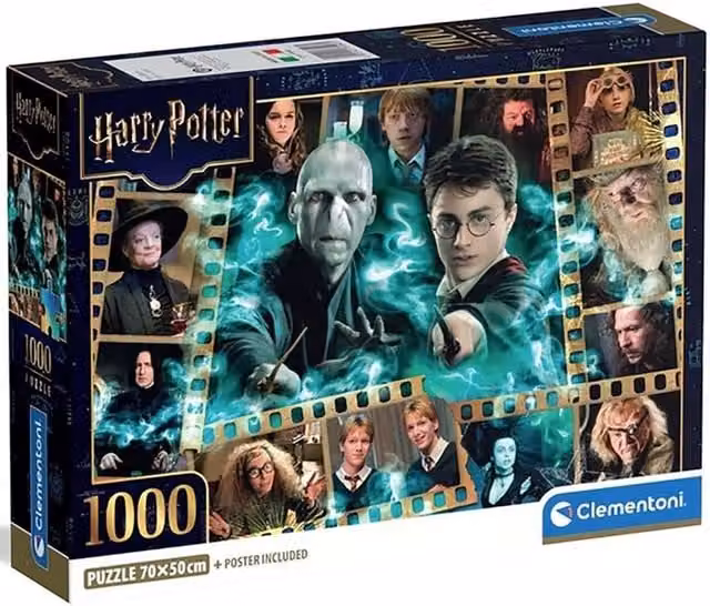 Clementoni Harry Potter 1000 Piece Jigsaw Puzzle in Black and Multicolour