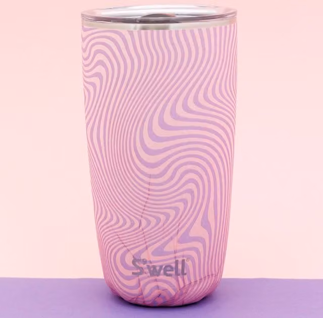 S'well Stainless Steel Tumbler with Lid, 530ml, Purple and Pink