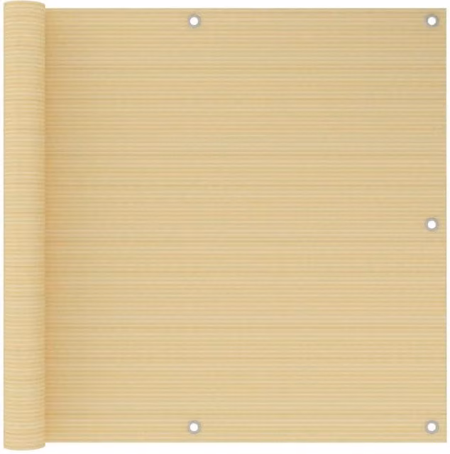 Berkfield Home Balcony Screen in Beige, W: 90 cm, H: 300 cm