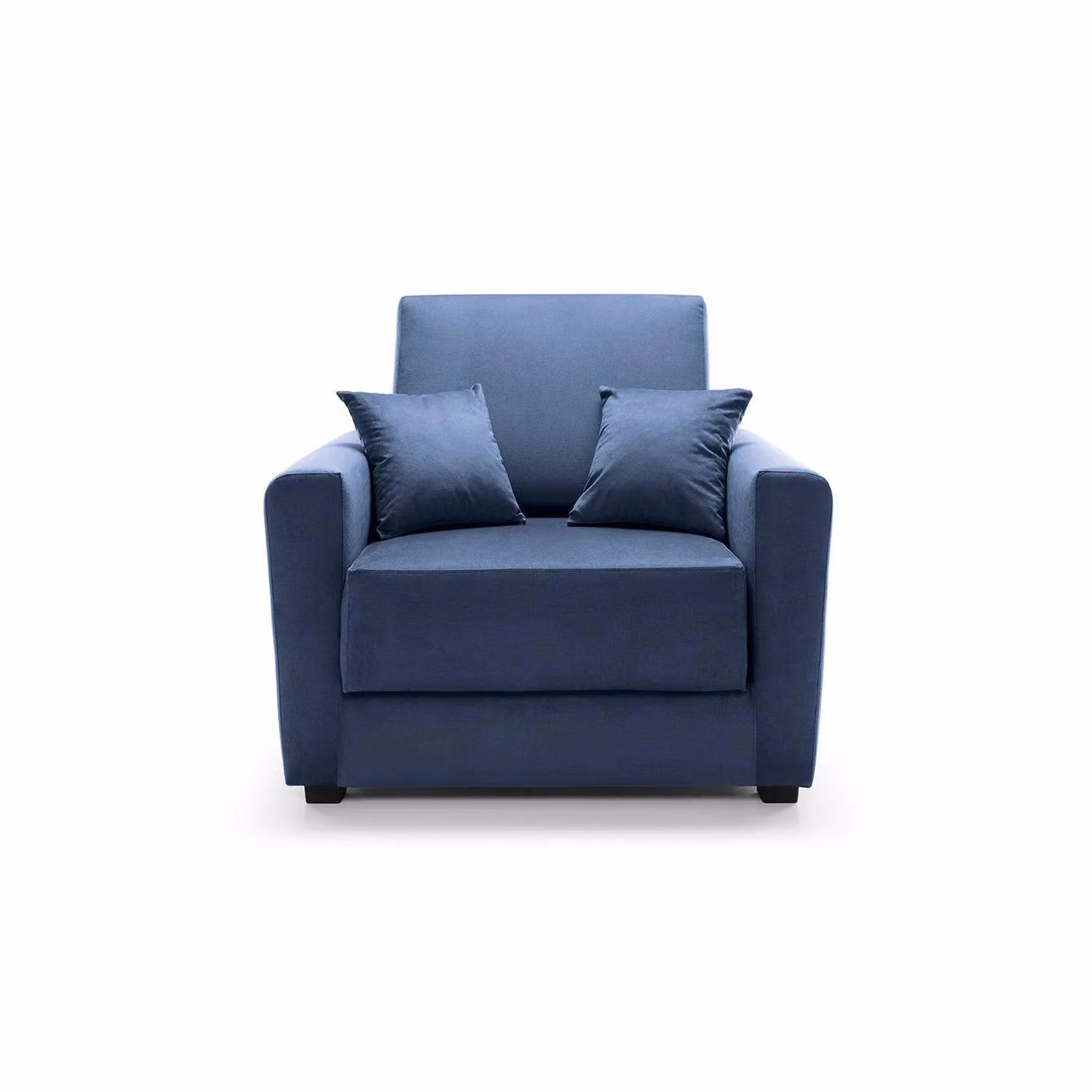 Abakus Direct Olly Single Sofa Bed in Blue Velvet Fabric – 3