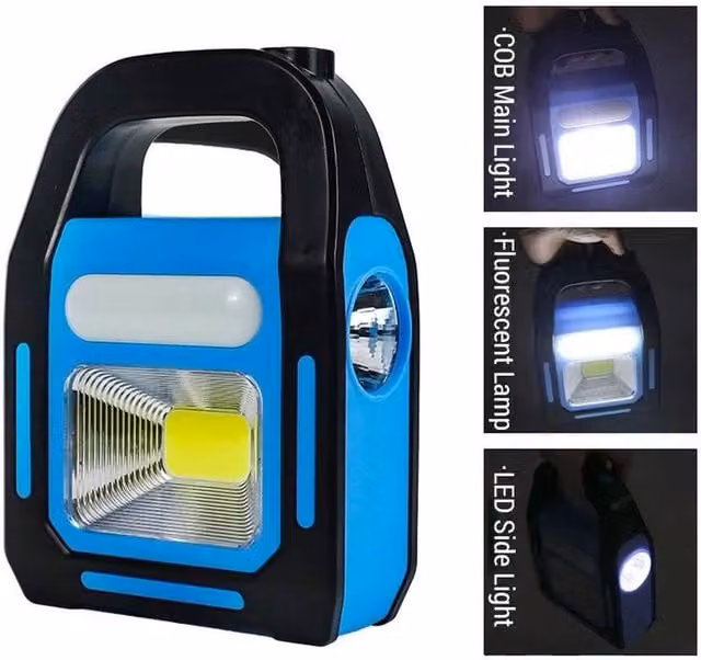 NESTLUNE Rechargeable Solar LED Camping Lantern in Blue