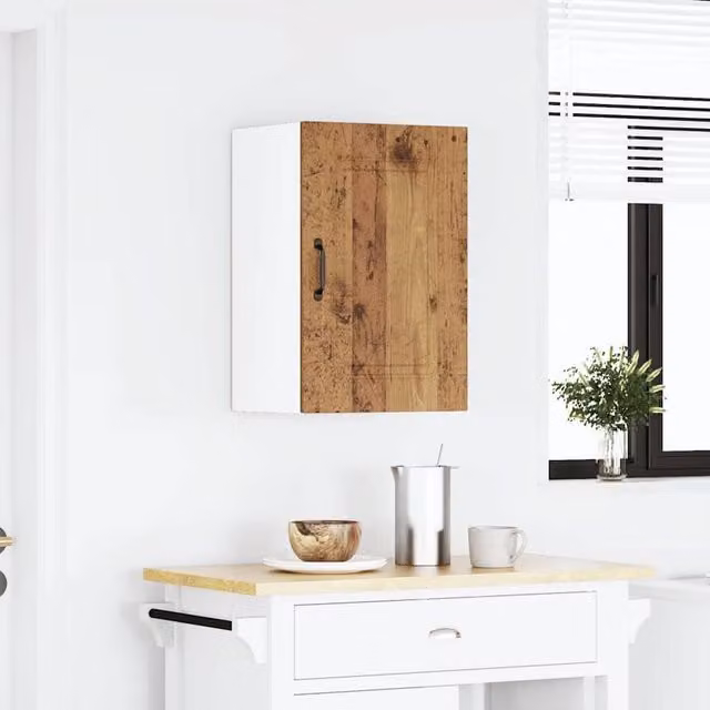 Berkfield Home Kalmar Wall Mounted Kitchen Cabinet in Brown Old Wood – 1