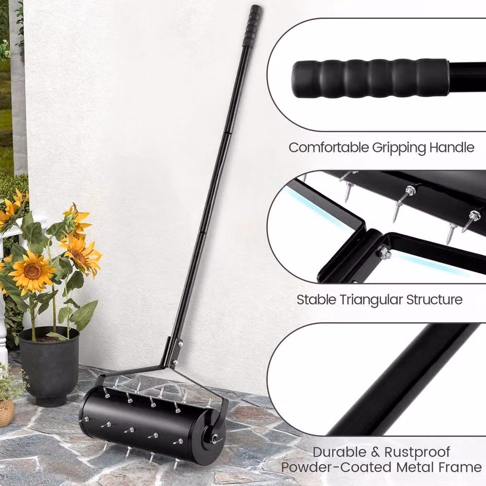 Kelvenix Heavy Duty Manual Lawn Aerator in Black – 5