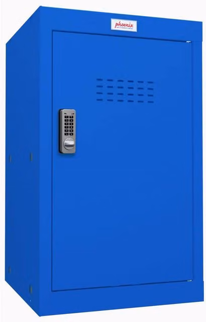 Phoenix Safe Company Blue Cube Locker CL0644BBE with Electronic Lock and Hinged Doors, 87L, W/D/H: 60 x 60 x 60 cm – 1