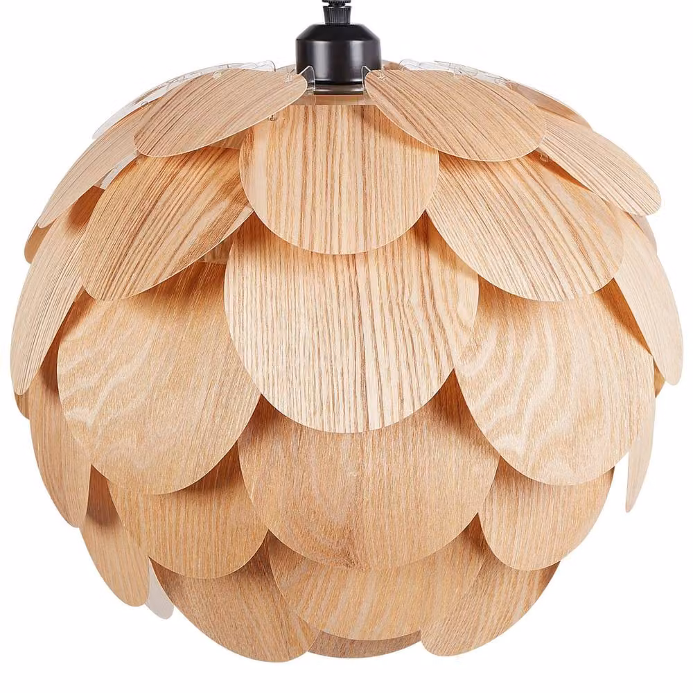 Wyld and Coco Natural Bamboo Acorn Pendant Lamp in Beige – 2