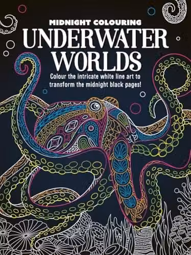 SparkPool Midnight Colouring: Underwater Worlds Adult Colouring Book, Multicolour
