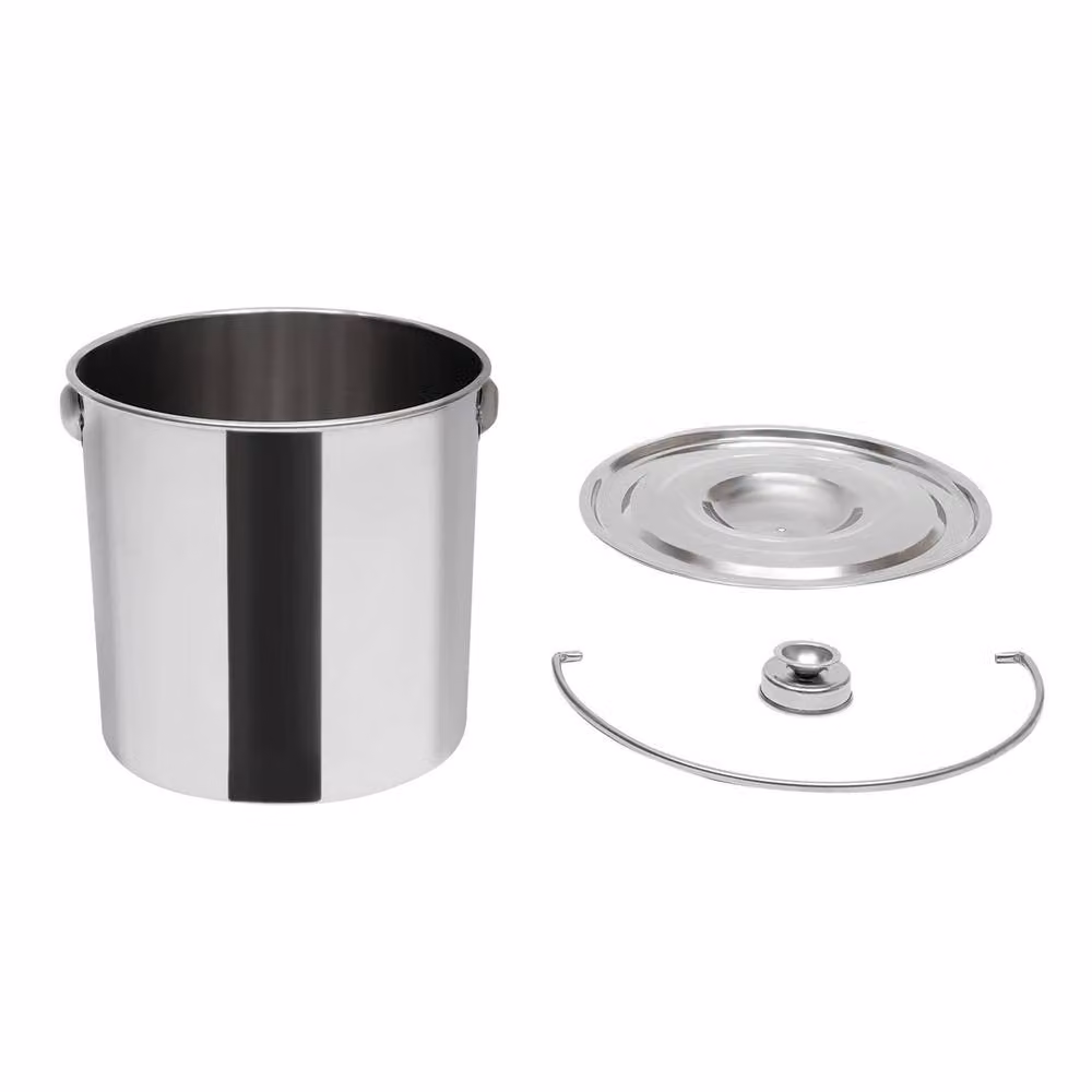 VOGREX 20L Stainless Steel Bucket with Lid in Silver – 2