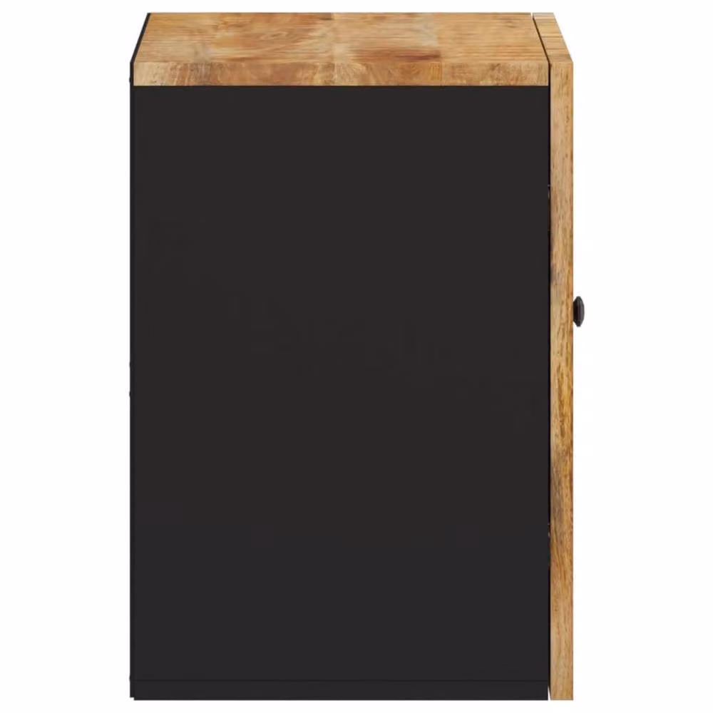 Berkfield Home Beautiful Brown Solid Mango Wood Bathroom Wall Cabinet W/D/H: 38 x 33 x 48 cm – 4