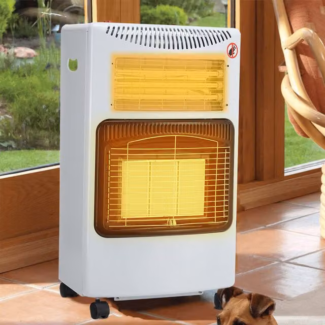 Livingandhome Portable Patio Fast-Heating Gas Heater - White