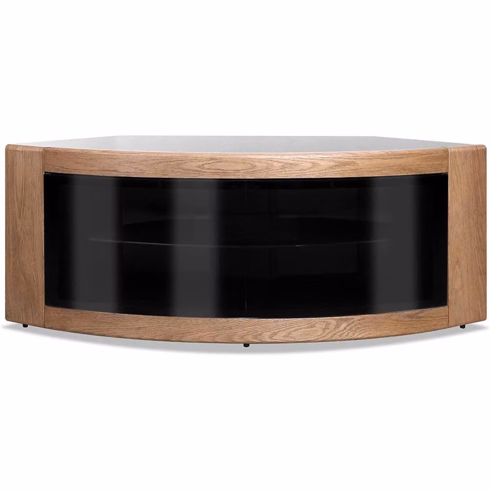 Centurion Supports PANGEA Oak Beam-Thru Curved Tru-Corner TV Cabinet for 32-55 inch Screens, W/D/H: 118 x 45 x 45 cm – 7