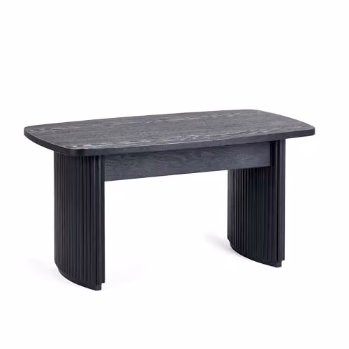 Julian Bowen Louis Black Ash Coffee Table with Marble Top and Gold Accents, W: 90 cm, D: 50 cm, H: 40 cm – 3