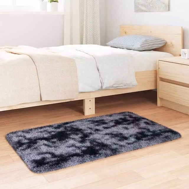 Berkfield Home NAVARRA Shaggy High Pile Rug, Dark Grey, W: 60 cm, L: 100 cm