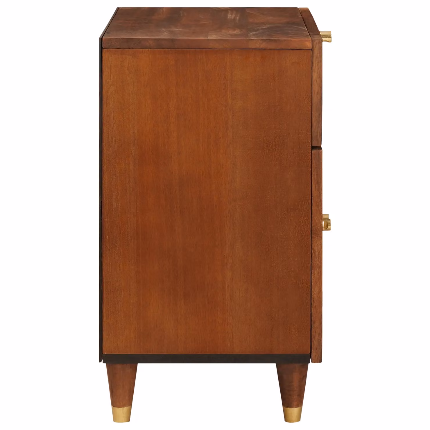 Berkfield Home Bedside Table with Drawer in Brown Cane and Solid Mango Wood – 3