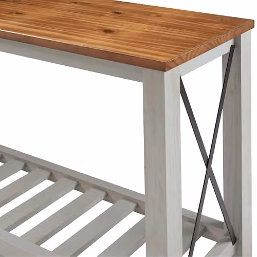 Mercers Furniture Cottage Pine Console Sideboard Table in Grey, W/D/H: 132 x 36 x 81 cm – 4