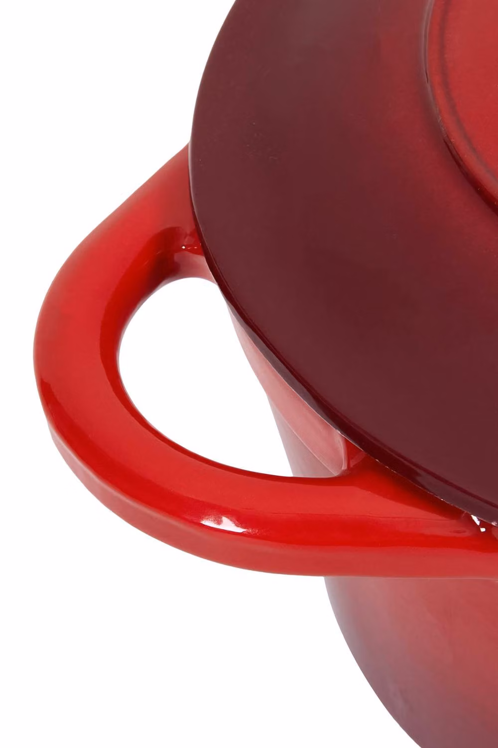 Garden Sanctuary Enamelled Cast Iron Dutch Oven Pot in Red – 4