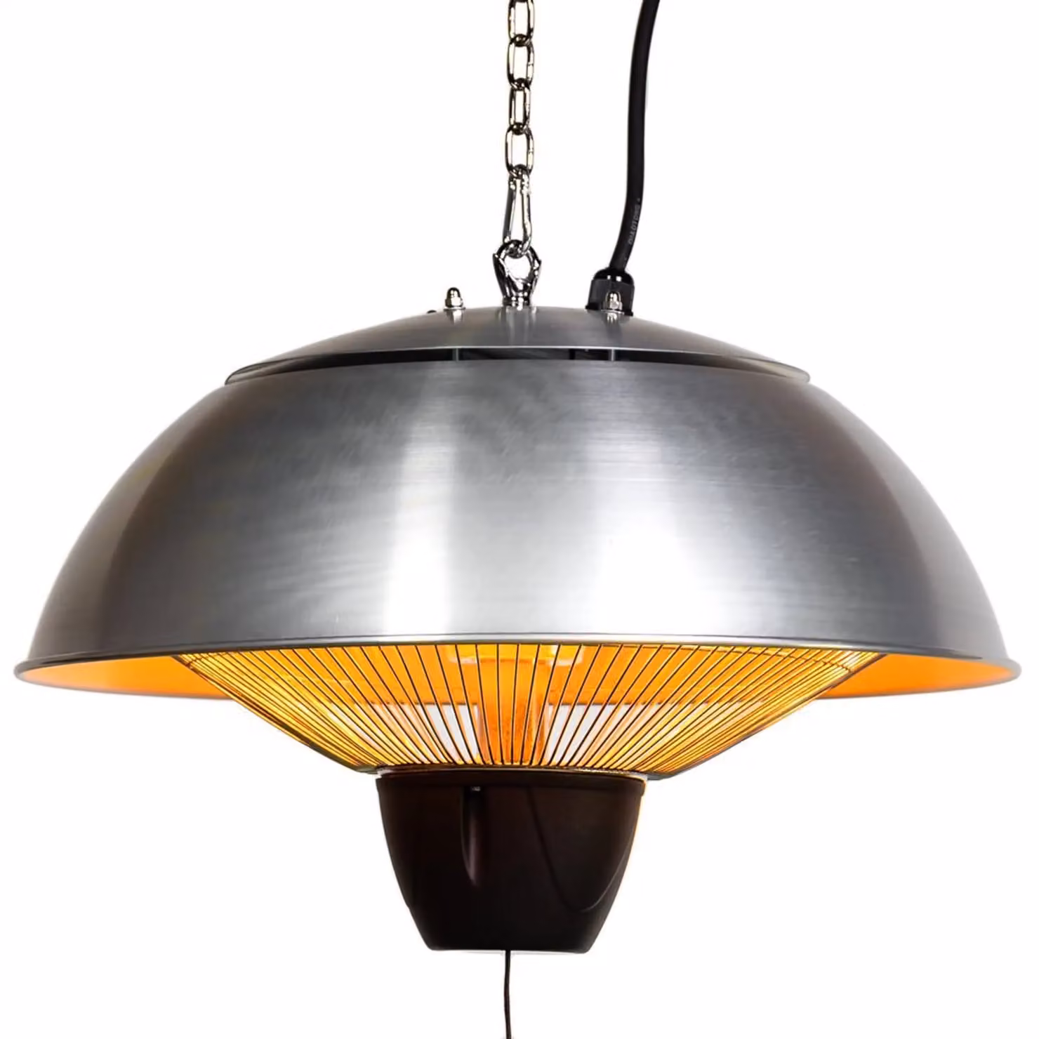 Primrose 1.5kW IP34 Infrared Hanging Patio Heater in Stainless Steel, Metallic Silver – 3