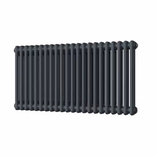 UK Radiators Alpha 2 Column Anthracite Grey Traditional Cast-Iron Style Steel Radiator with Feet, W: 988 mm, H: 500 mm – 2