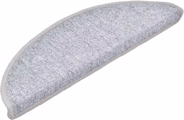 Berkfield Home Decorative Carpet Stair Treads, 15 Pieces, Light Grey, W: 56 cm, D: 17 cm, H: 3 cm