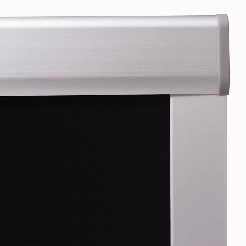 Berkfield Home Blackout Roller Blinds in Black, Thermal Insulating Polyester – 3