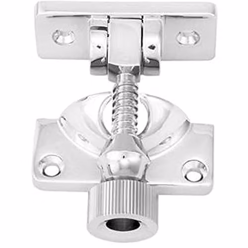 Loops Brighton Pattern Sprung Sash Fastener with 60 x 25mm Fixing Plate in Chrome