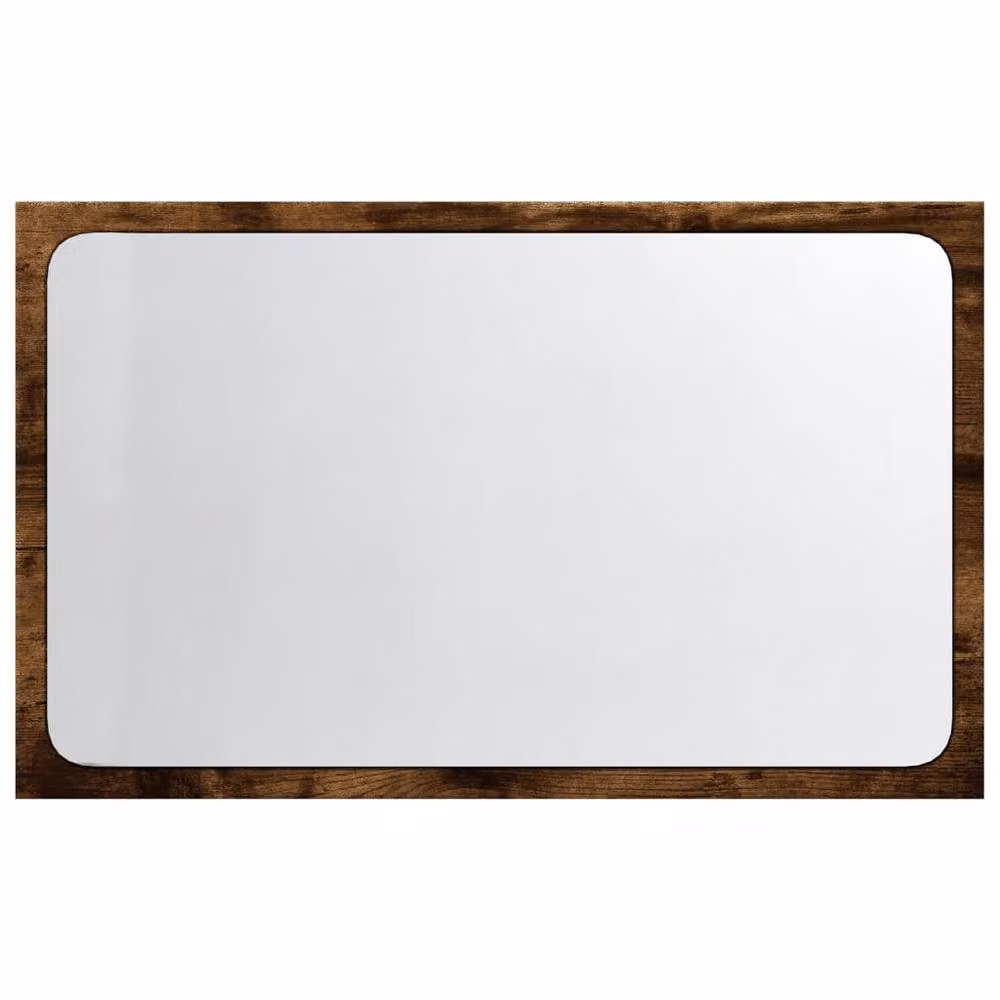 Berkfield Home LED Bathroom Mirror in Sonoma Oak Brown, W: 60 cm, H: 38 cm, D: 8.5 cm – 3