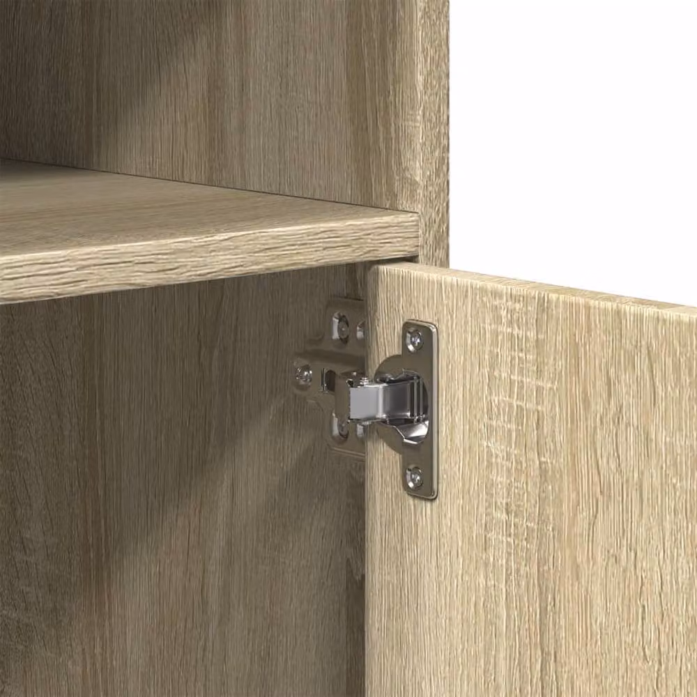 Berkfield Home Rolling Cabinet in Sonoma Oak Natural, W: 60 cm, D: 48 cm, H: 81 cm – 4