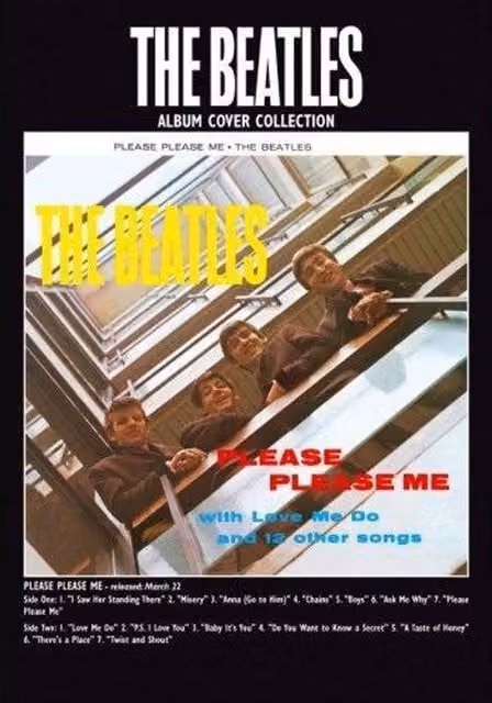 The Beatles Please Please Me Multicoloured Paper Postcard