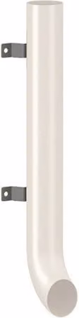 Lindab Vandal Reinforced Steel Pipe with Shoe, Antique White, Diameter: 102 mm, Length: 0.85 m
