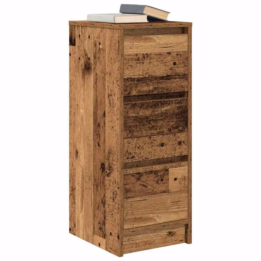 Berkfield Home Rustic Old Wood Sideboard in Brown, W/D/H: 34 x 29.5 x 76 cm – 2