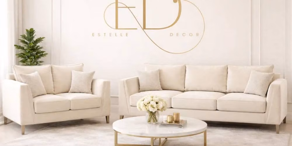 Stratus Interiors Elaine Left Facing L-Shape Corner Sofa in Beige Velvet – 2