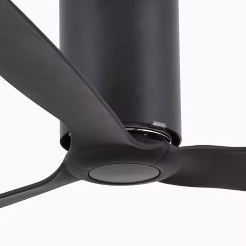 Netlighting Mini Tube Ceiling Fan with 3 Blades and DC Motor in Black with Remote Control – 2