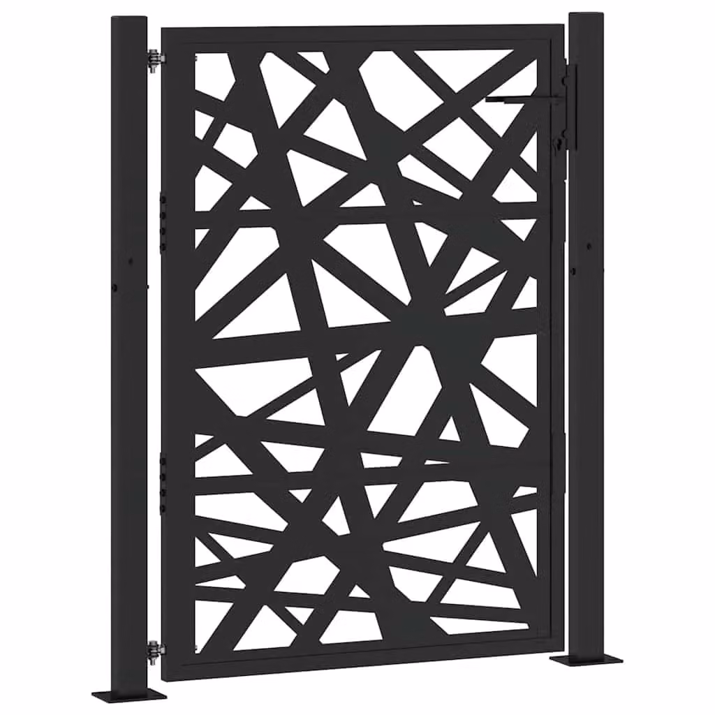 Berkfield Steel Garden Gate in Black, W: 105 cm, H: 130 cm – 1