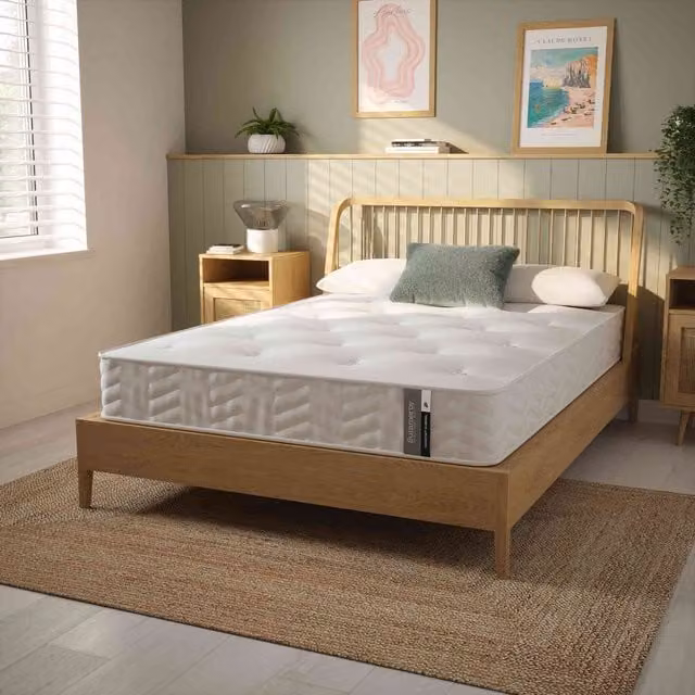 Summerby Sleep No. 7 Egyptian Cotton and Eco-Comfort Hybrid Mattress, White, Double, W: 140 cm, L: 200 cm