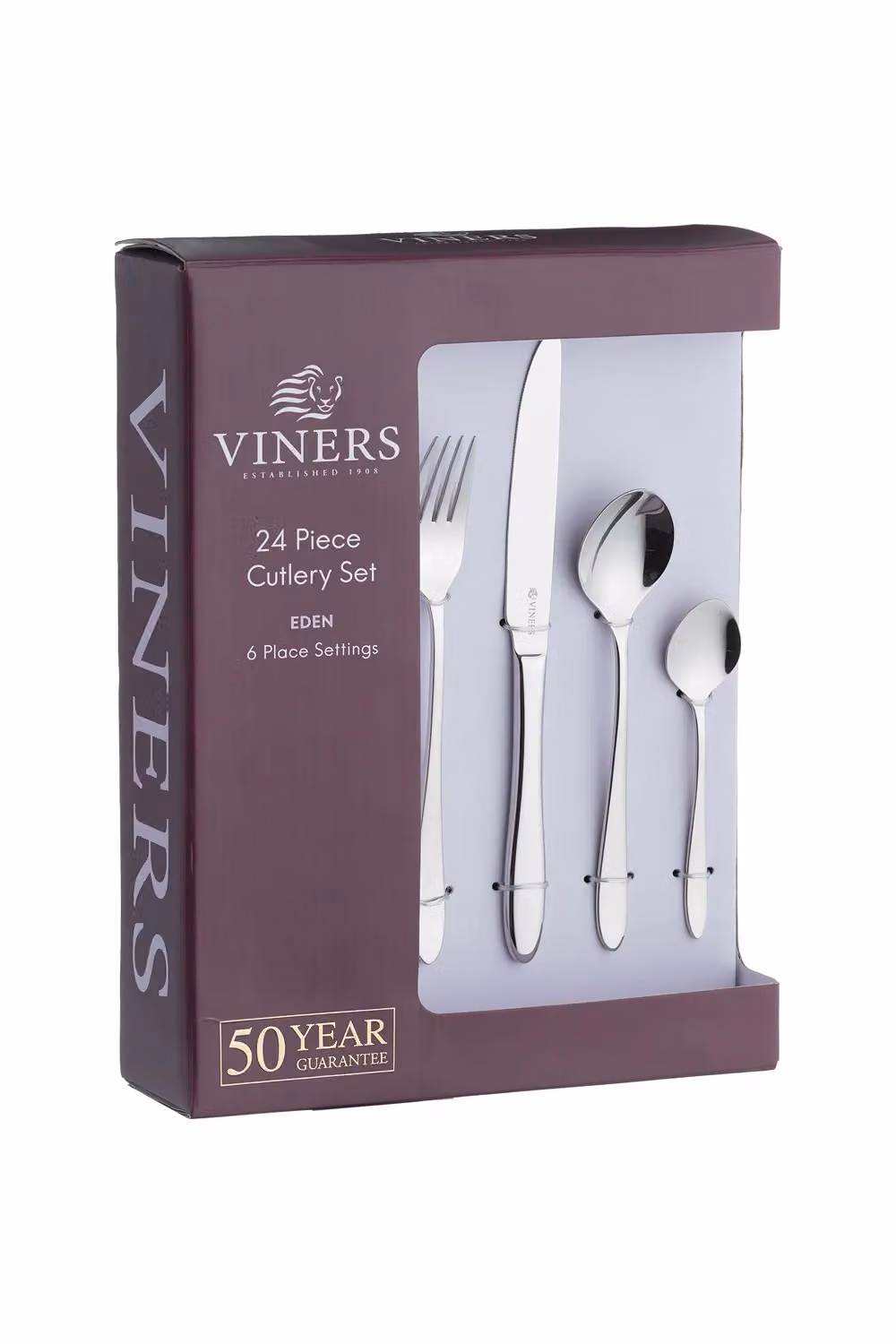 Viners Eden 24 Piece Polished Stainless Steel Cutlery Set in Silver – 2