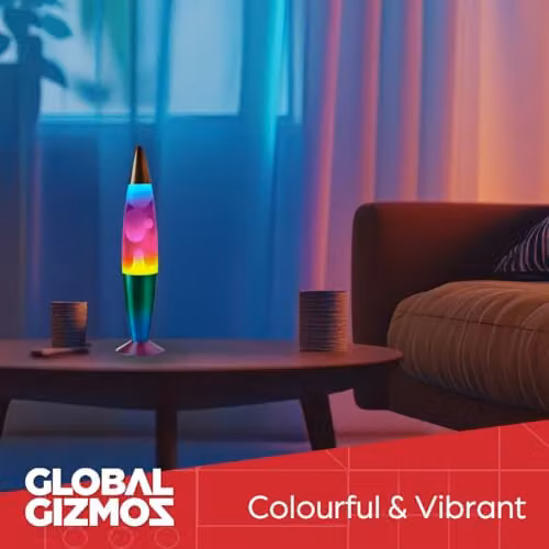 Global Gizmos Multicolour Rainbow Lava Lamp, Height: 40 cm – 2