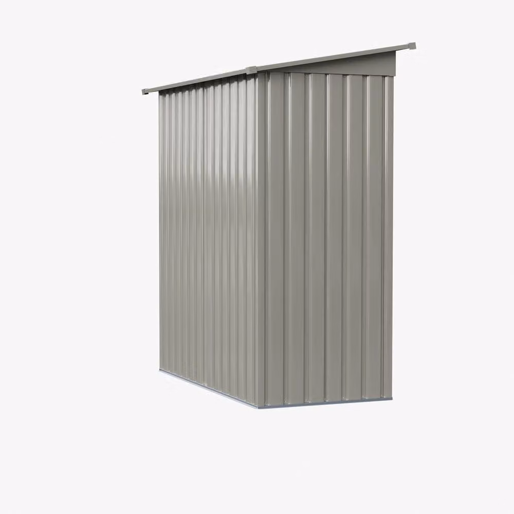 Living and Home Grey Metal Outdoor Garden Storage Shed with Lockable Sliding Door, W/D/H: 91.44 x 152.4 x 91.44 cm – 4