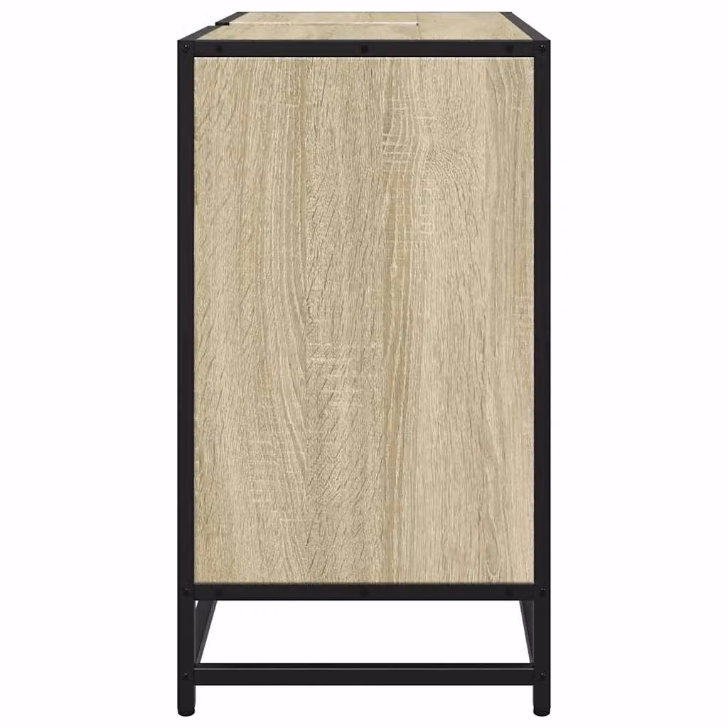 Berkfield Home Sonoma Oak Bathroom Sink Cabinet in Brown, W/D/H: 65 x 33 x 60 cm – 4