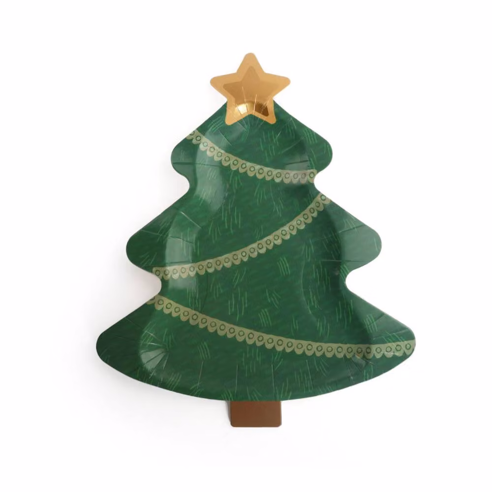 ILFD Group Ltd Pack of 3 Green Christmas Tree Melamine Serving Platters – 2