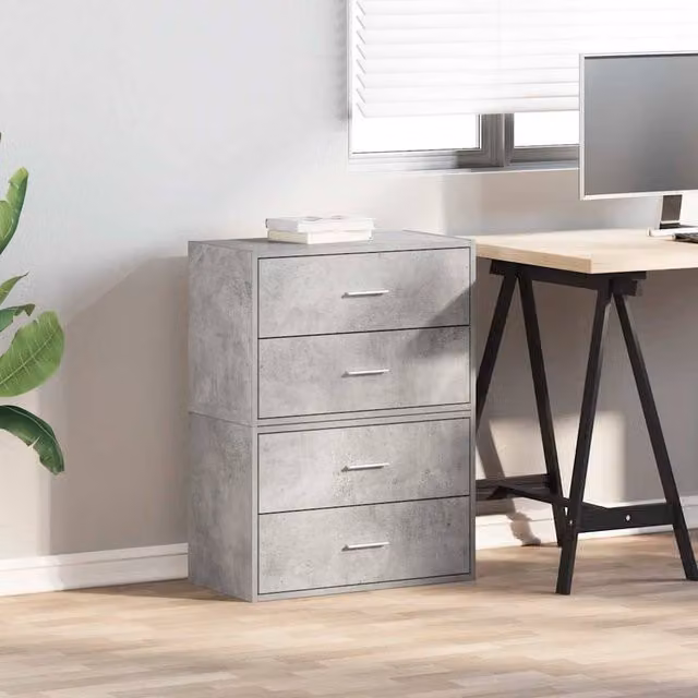 Berkfield Home Grey Modern Bathroom Cabinet with Drawer and Shelf, W/D/H: 60 x 40 x 31 cm – 1
